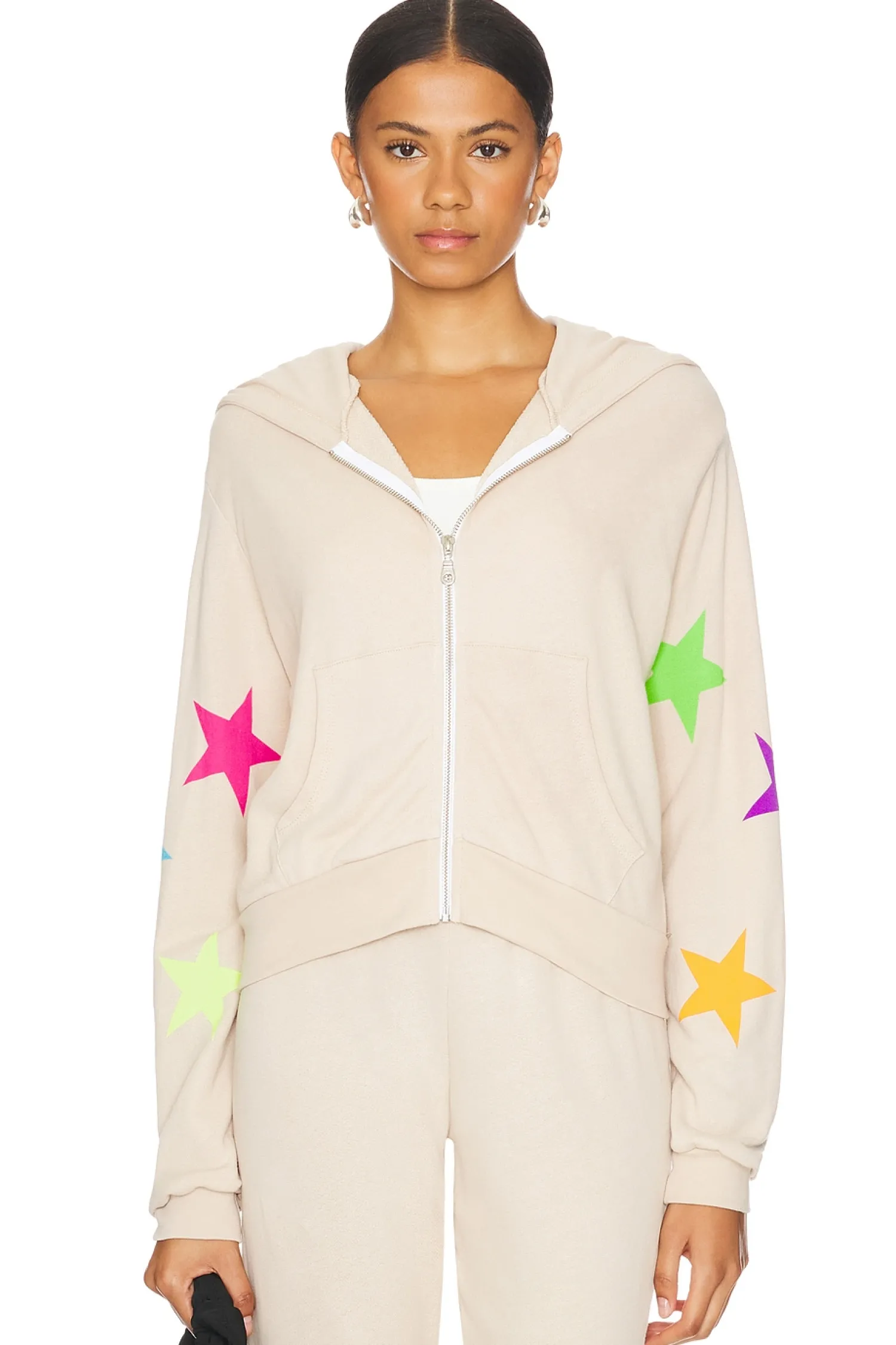 Women Michael Lauren Loungewear>Bowman Crop Zip Up