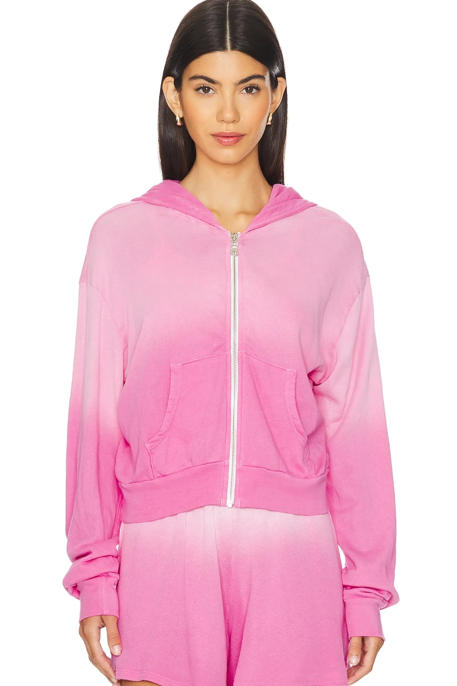 Women Michael Lauren Loungewear>Bowman Crop Zip Up