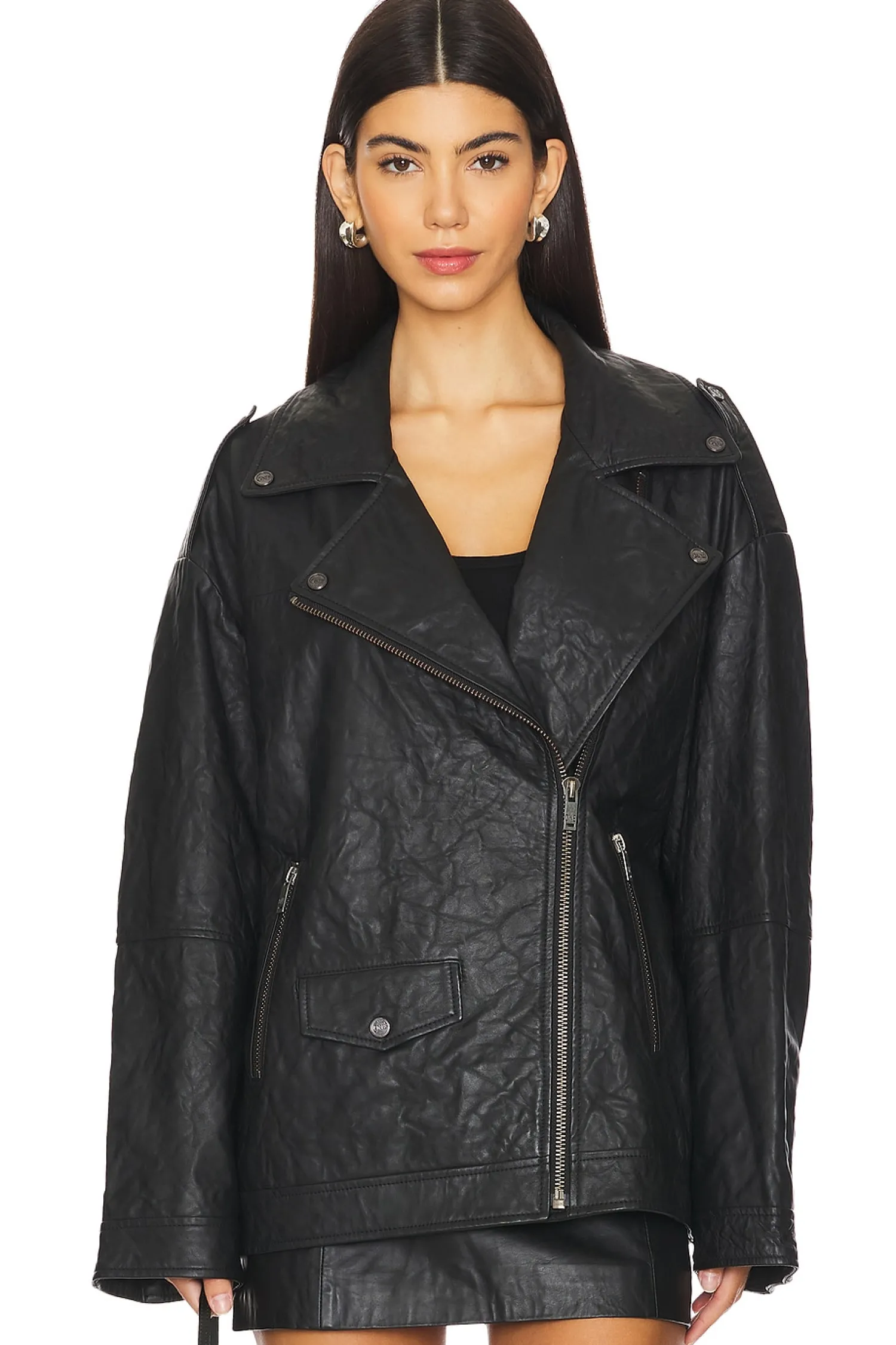 Women One Teaspoon Jackets & Coats>Boyfriend Biker Jacket