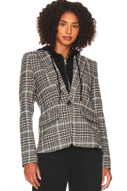 Women Central Park West Jackets & Coats>Bradley Plaid Dickie Blazer