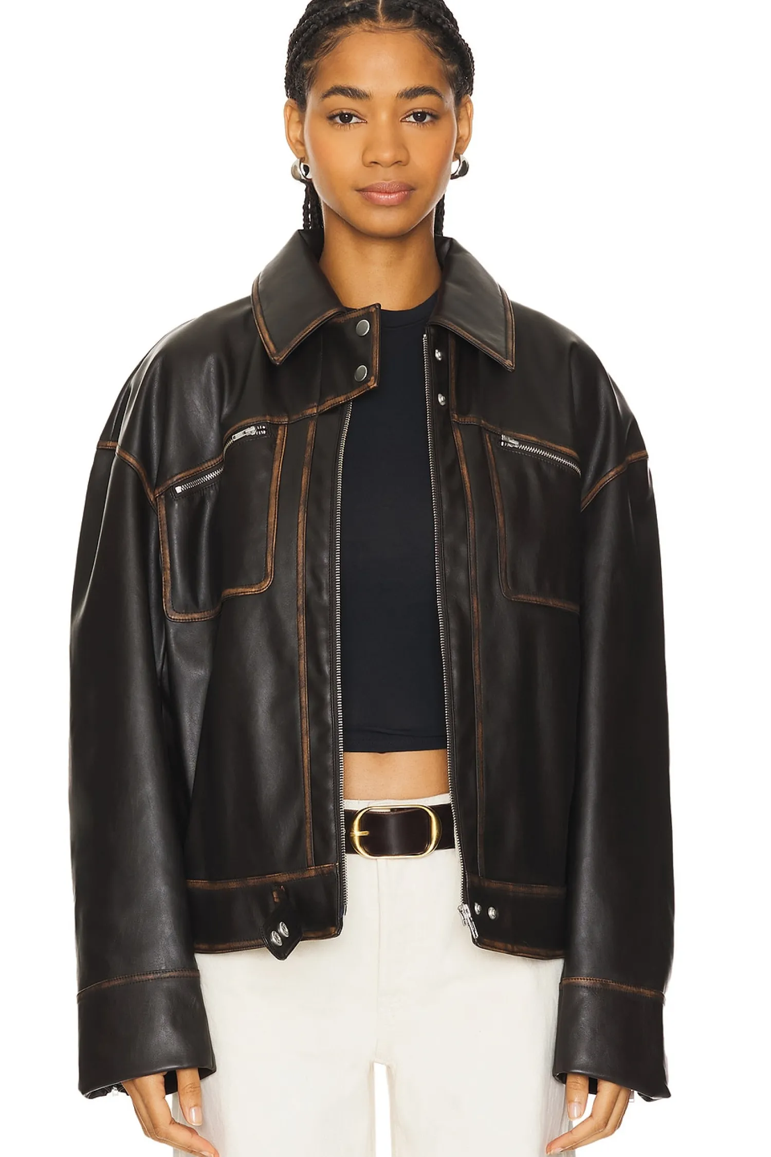 Women Lovers and Friends Jackets & Coats>Brinley Faux Leather Jacket