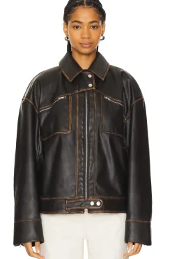 Women Lovers and Friends Jackets & Coats>Brinley Faux Leather Jacket