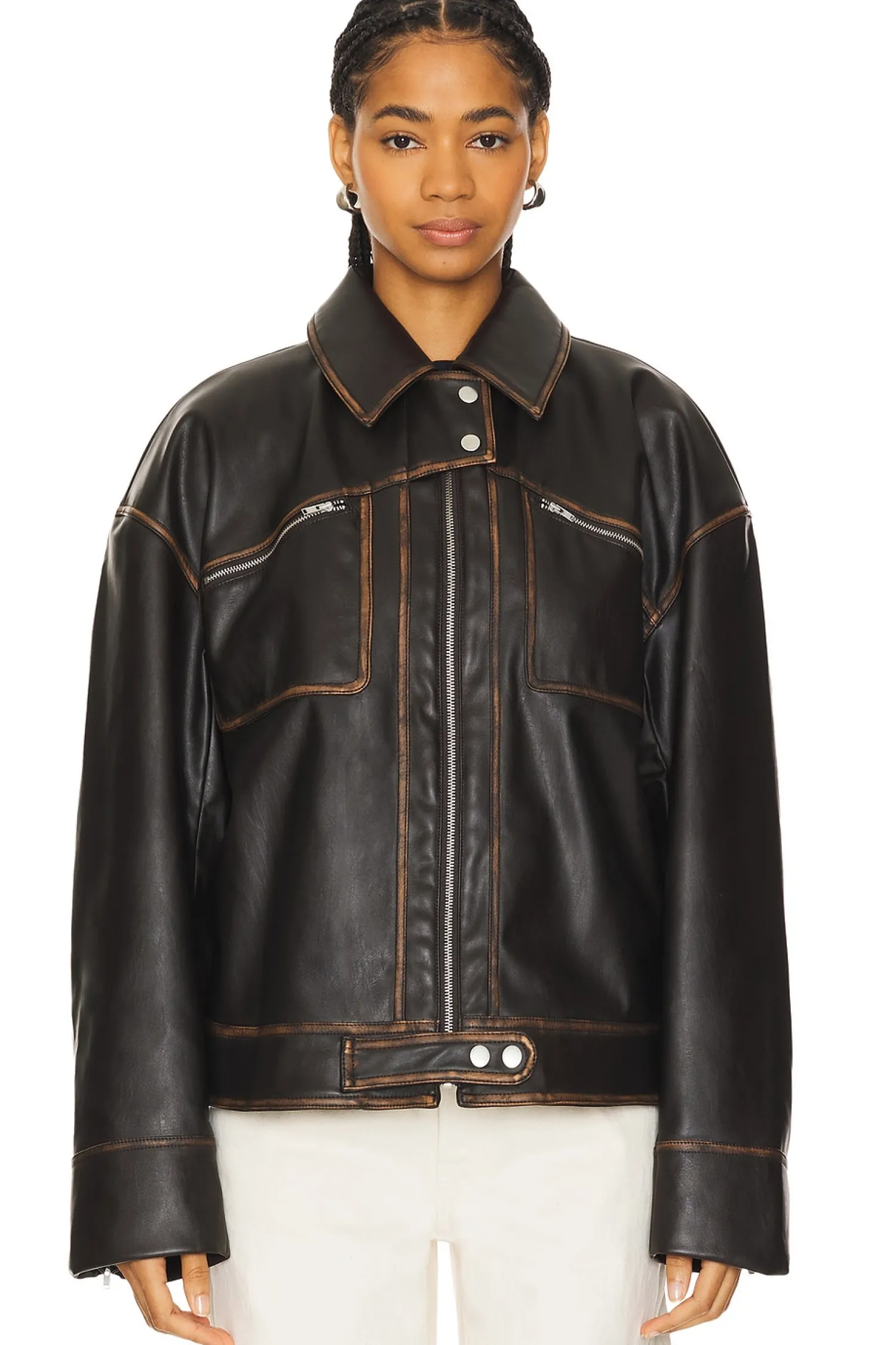 Women Lovers and Friends Jackets & Coats>Brinley Faux Leather Jacket
