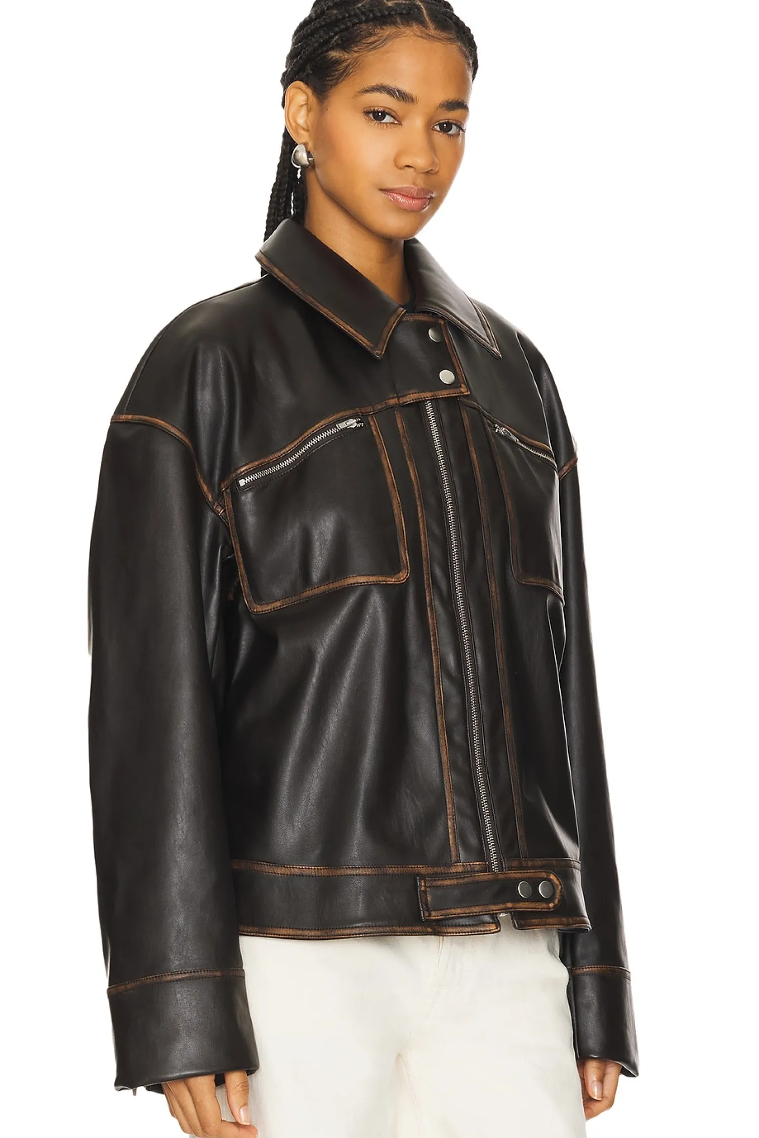 Women Lovers and Friends Jackets & Coats>Brinley Faux Leather Jacket