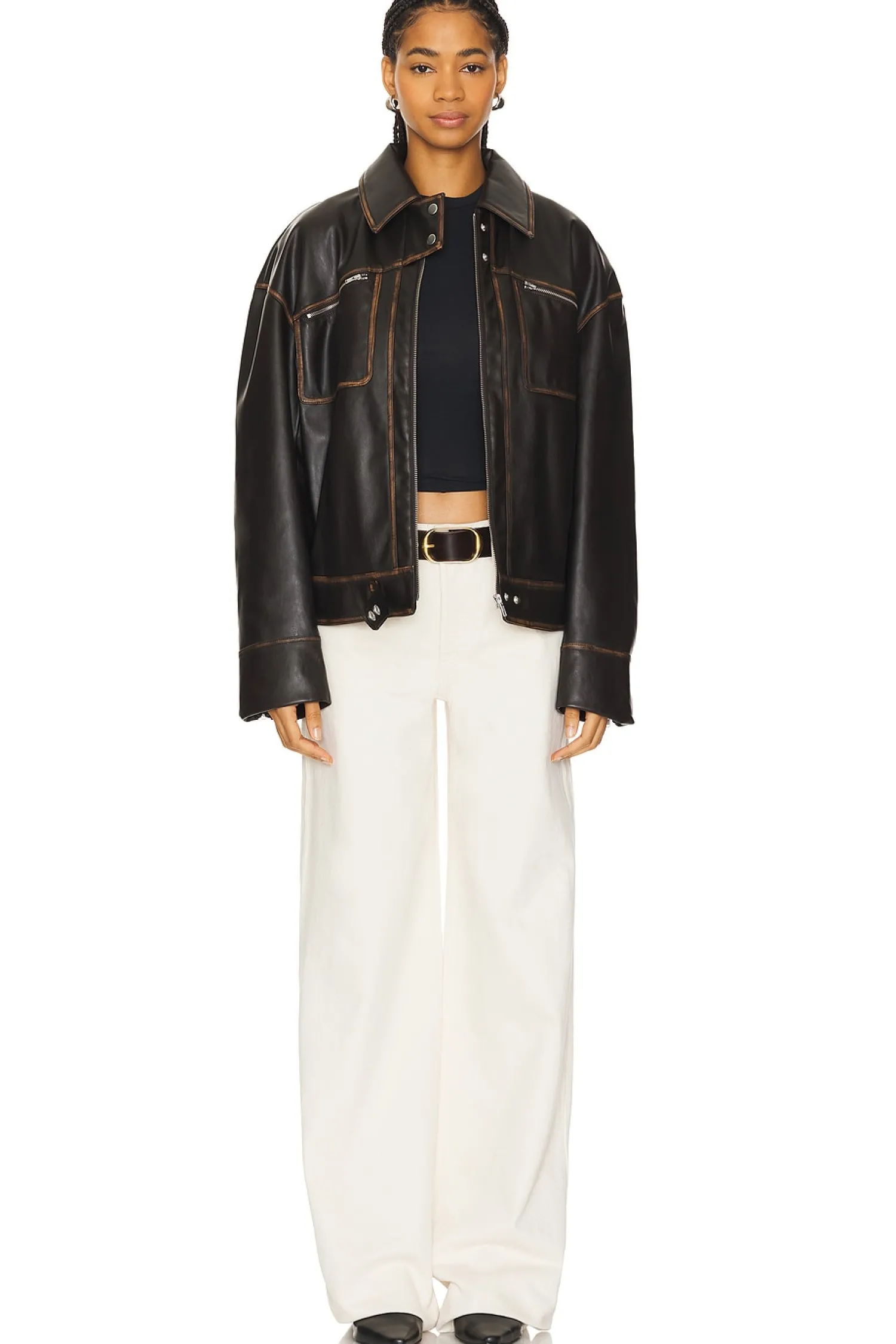 Women Lovers and Friends Jackets & Coats>Brinley Faux Leather Jacket