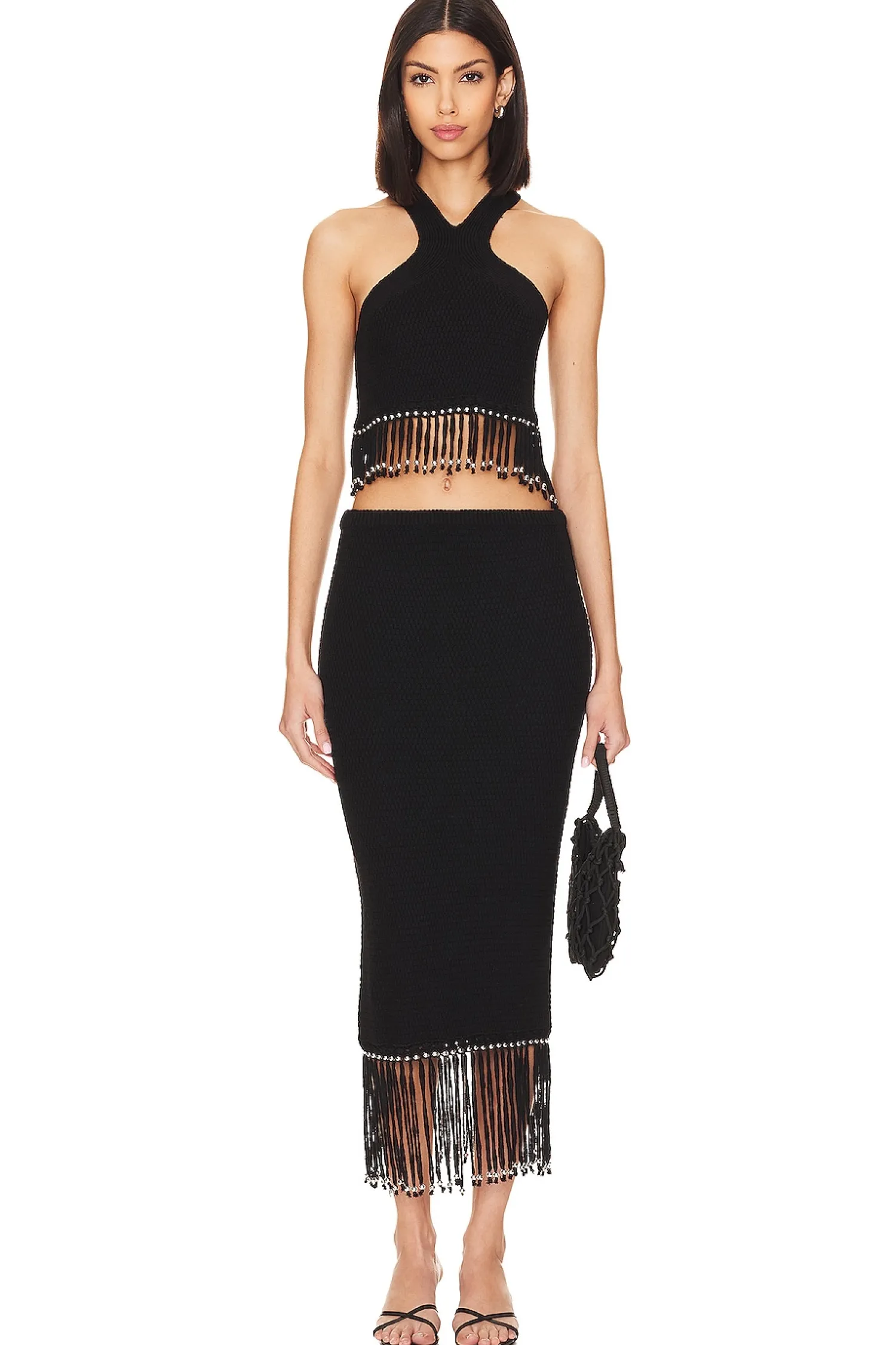 Women Lovers and Friends Matching Sets>Bryony Fringe Skirt