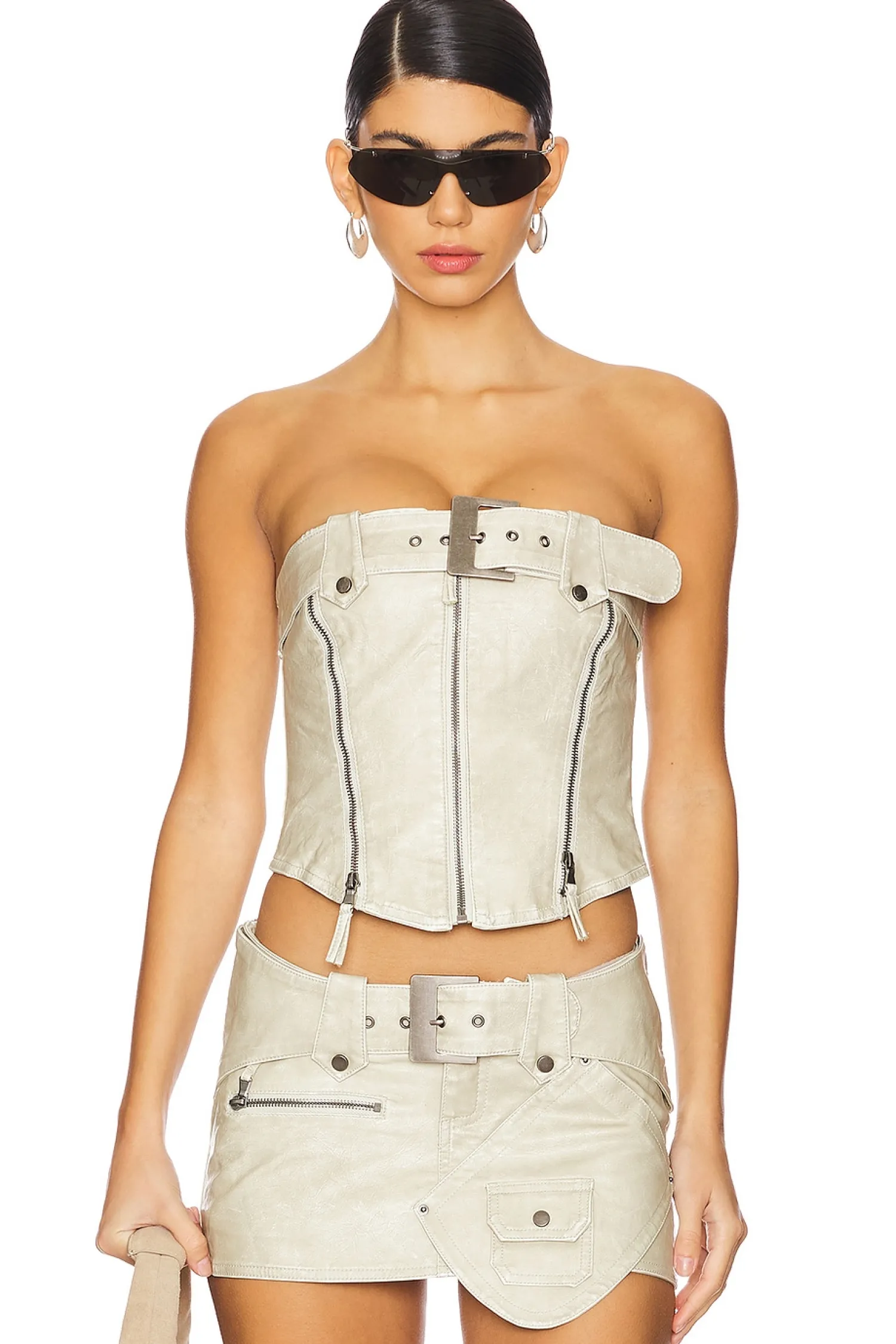 Women Jaded London Matching Sets>Buckle And Zip Corset