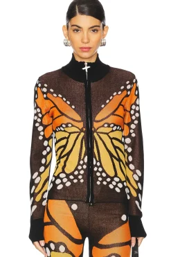 Women 1XBLUE Matching Sets>Butterfly Zip Jumper