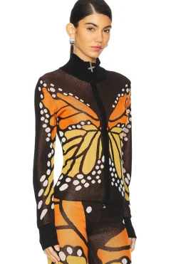 Women 1XBLUE Matching Sets>Butterfly Zip Jumper