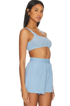 Women WeWoreWhat Lingerie & Sleepwear>Button Scoop Bra Top