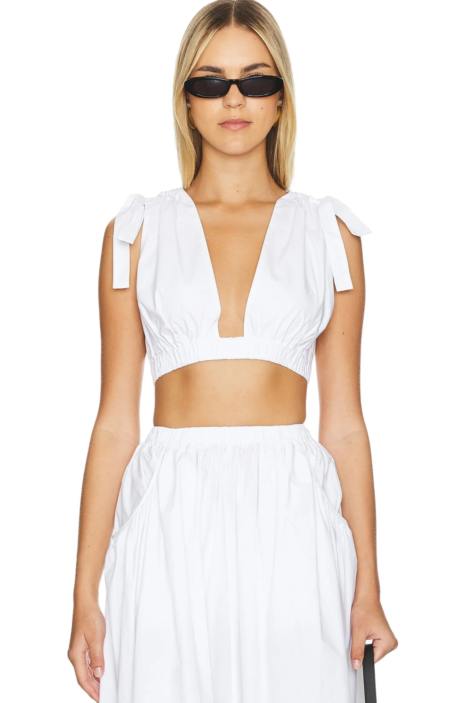 Women L'Academie Matching Sets>by Marianna Arman Poplin Crop Top
