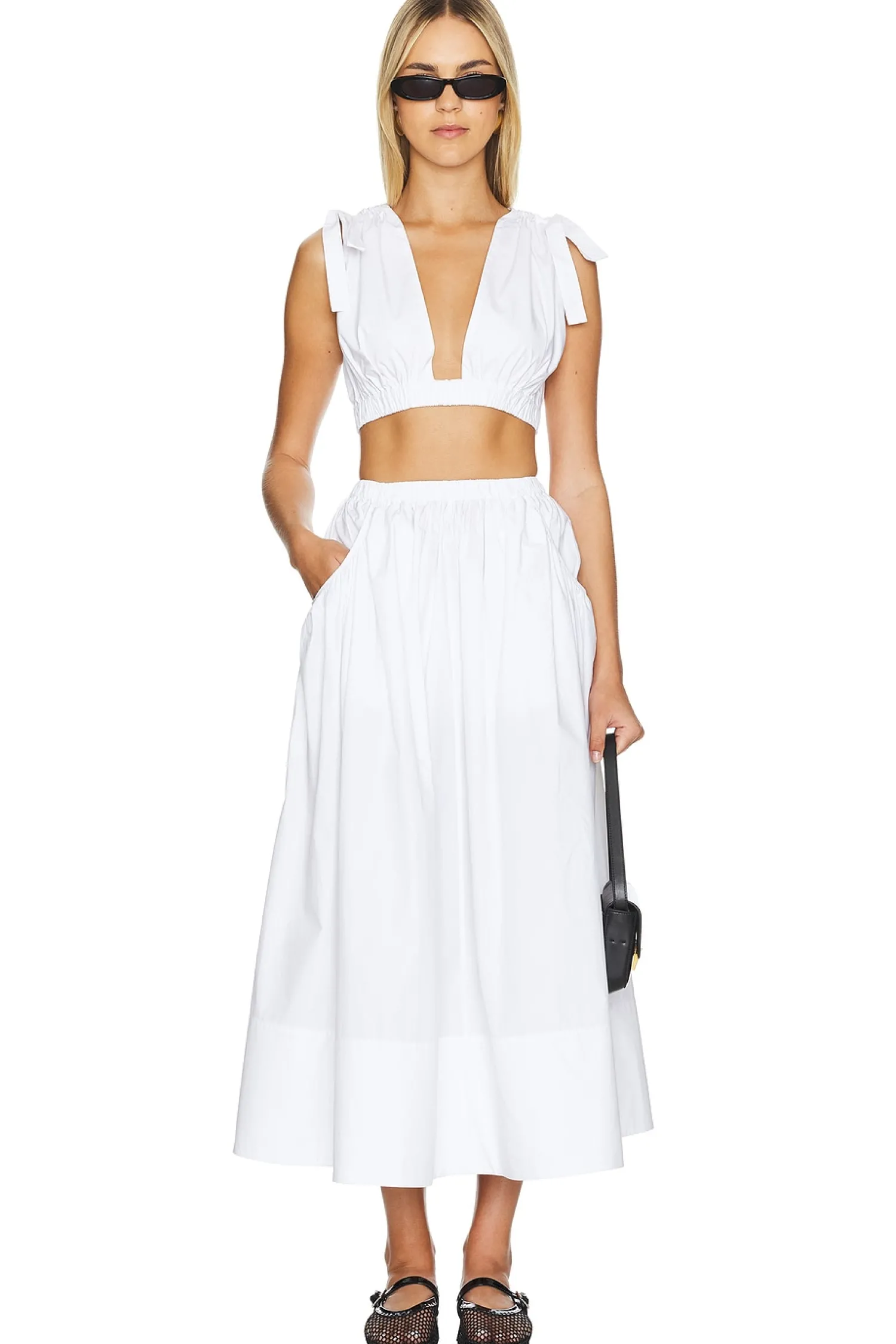 Women L'Academie Matching Sets>by Marianna Arman Poplin Crop Top
