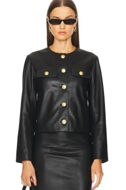Women L'Academie Jackets & Coats>by Marianna Barb Leather Jacket