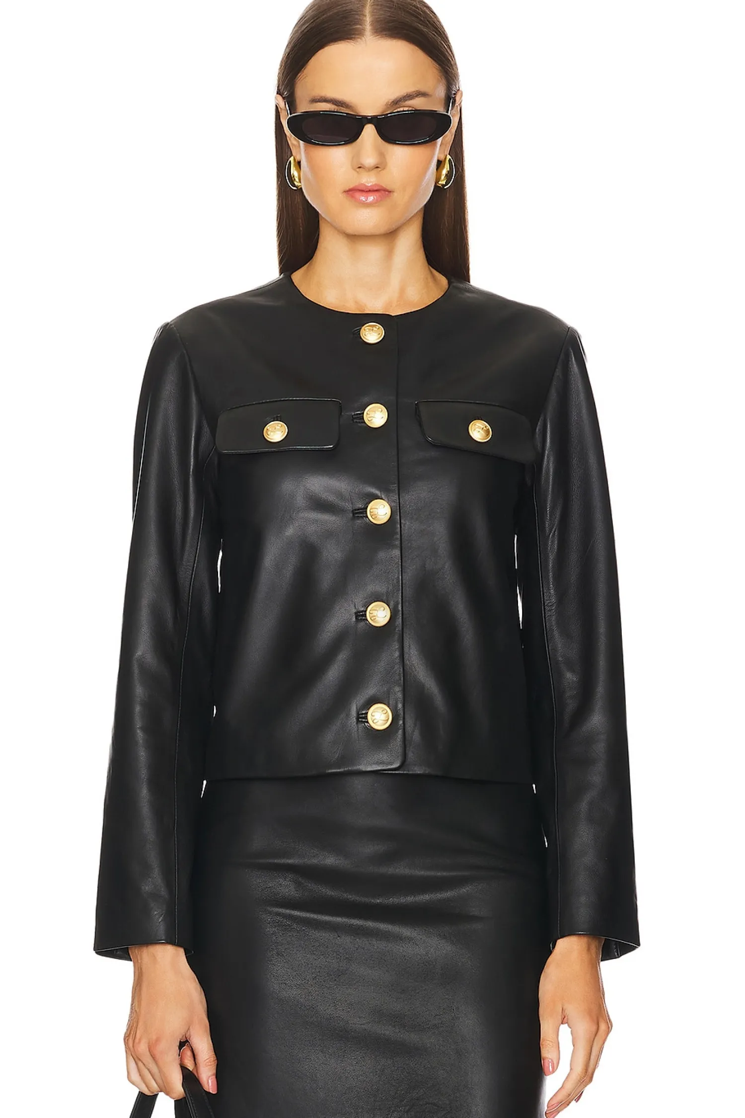 Women L'Academie Jackets & Coats>by Marianna Barb Leather Jacket