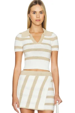 Women L'Academie Matching Sets>by Marianna Drea Striped Knit Top