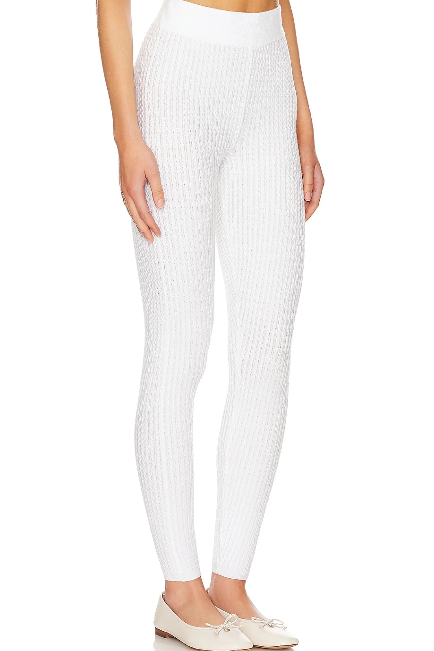 Women WeWoreWhat Pants>Cable Knit Legging