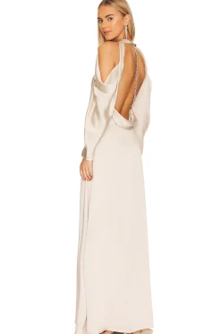 Women SIMKHAI Dresses>Caitlyn Draped Off Shoulder Gown