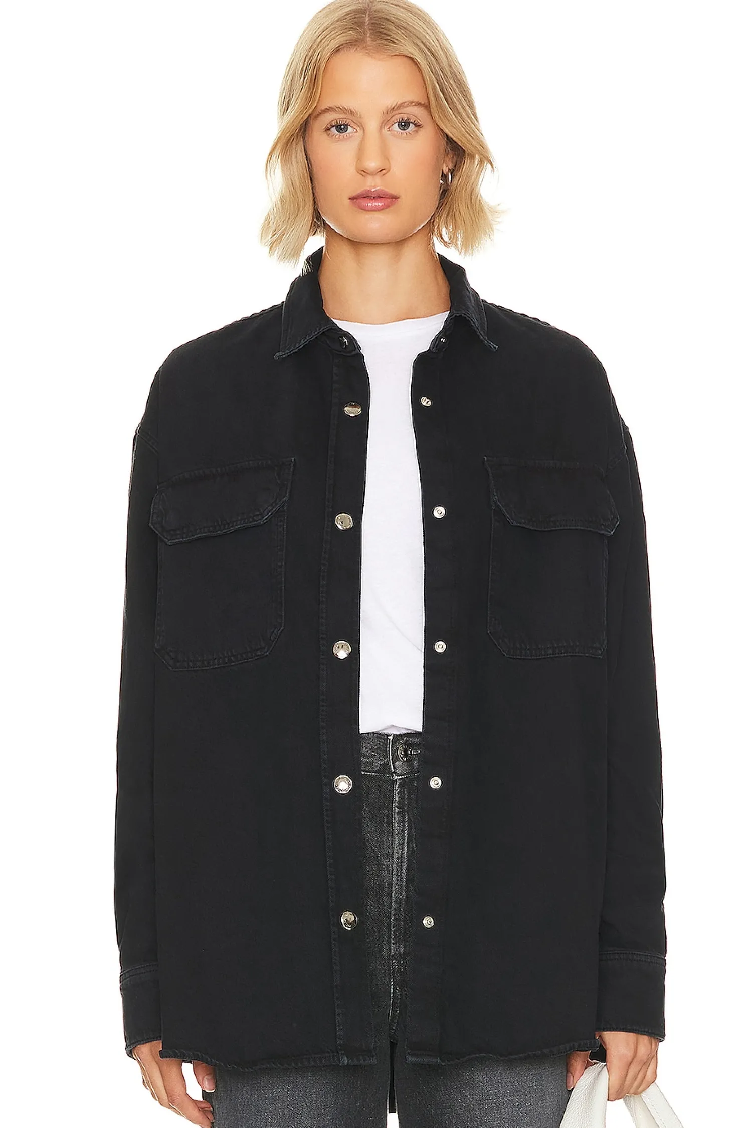 Women AGOLDE Jackets & Coats>Camryn Upsized Denim Shirt