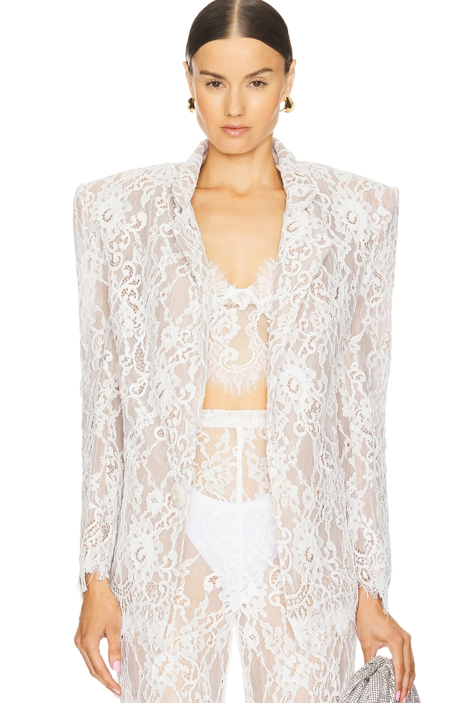 Women Bronx and Banco Jackets & Coats>Capri Blanc Lace Blazer