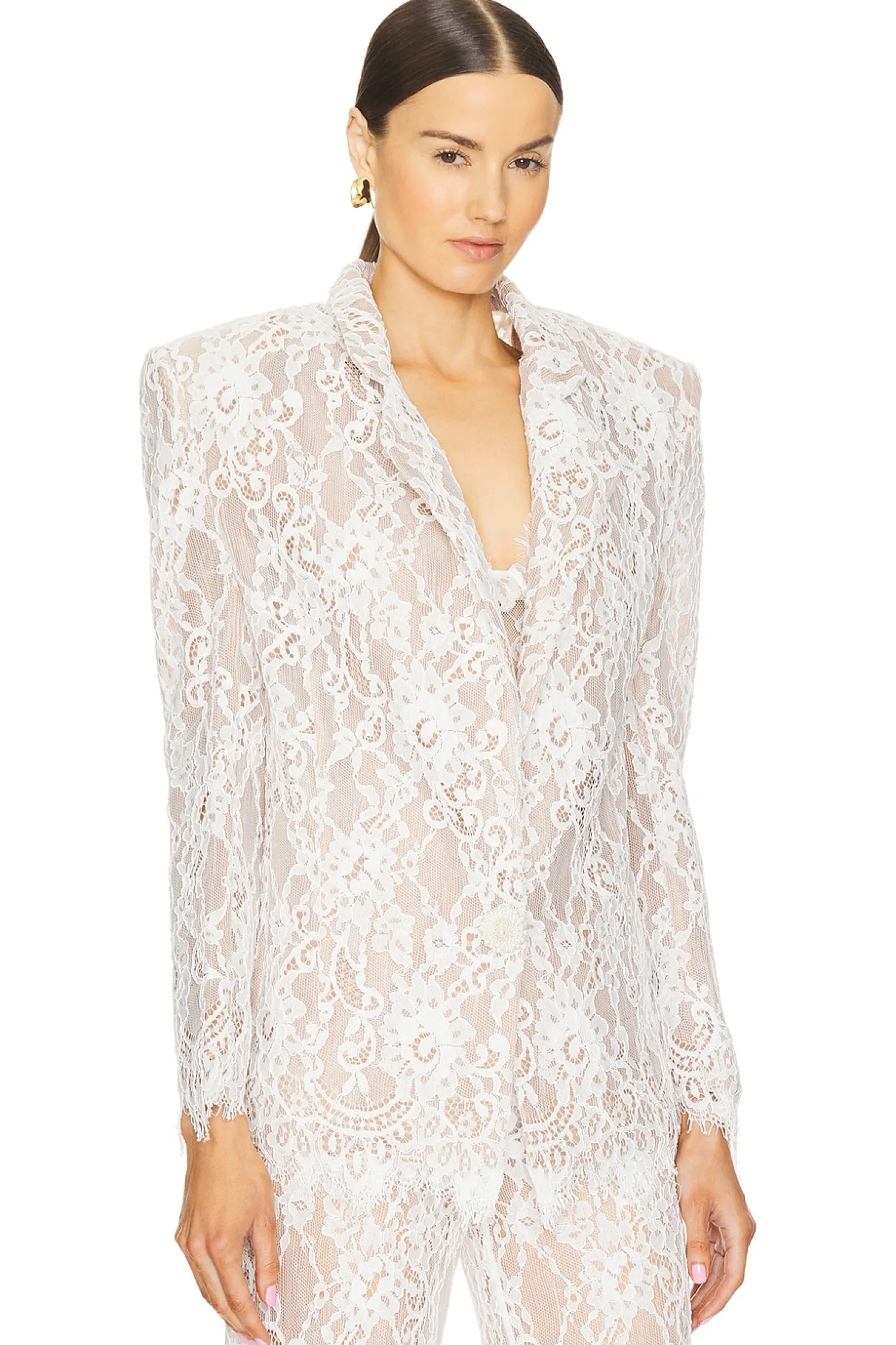 Women Bronx and Banco Jackets & Coats>Capri Blanc Lace Blazer
