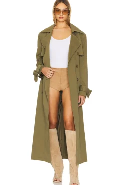 Women AEXAE Jackets & Coats>Cargo Trench Coat