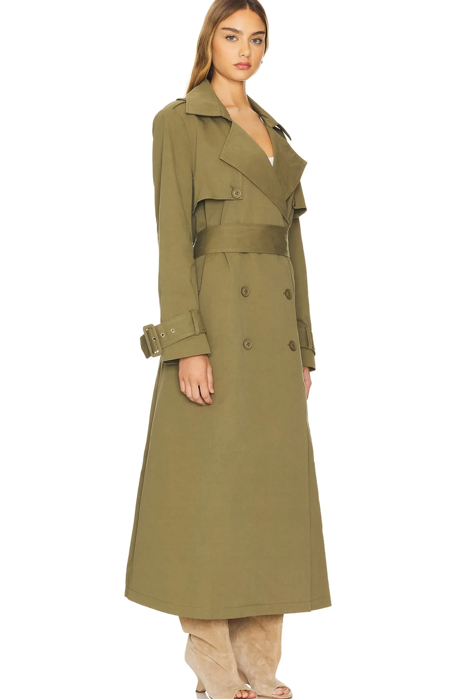 Women AEXAE Jackets & Coats>Cargo Trench Coat