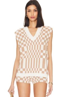 Women Lovers and Friends Matching Sets>Carice Checkered Vest