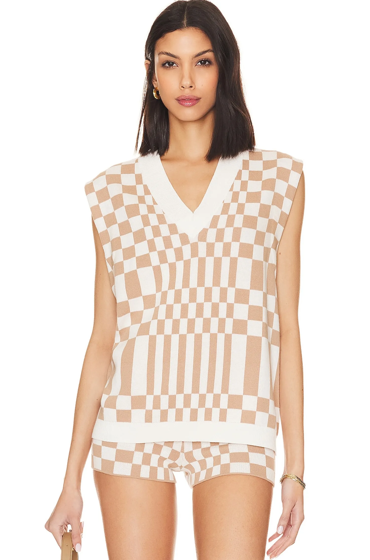 Women Lovers and Friends Matching Sets>Carice Checkered Vest