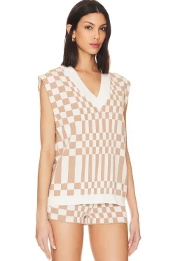 Women Lovers and Friends Matching Sets>Carice Checkered Vest