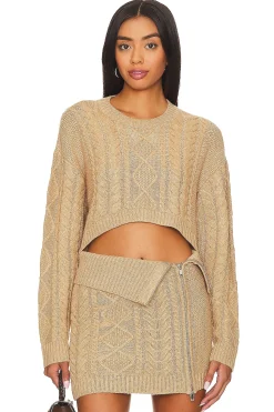 Women Camila Coelho Matching Sets>Carmen Cropped Cable Crew