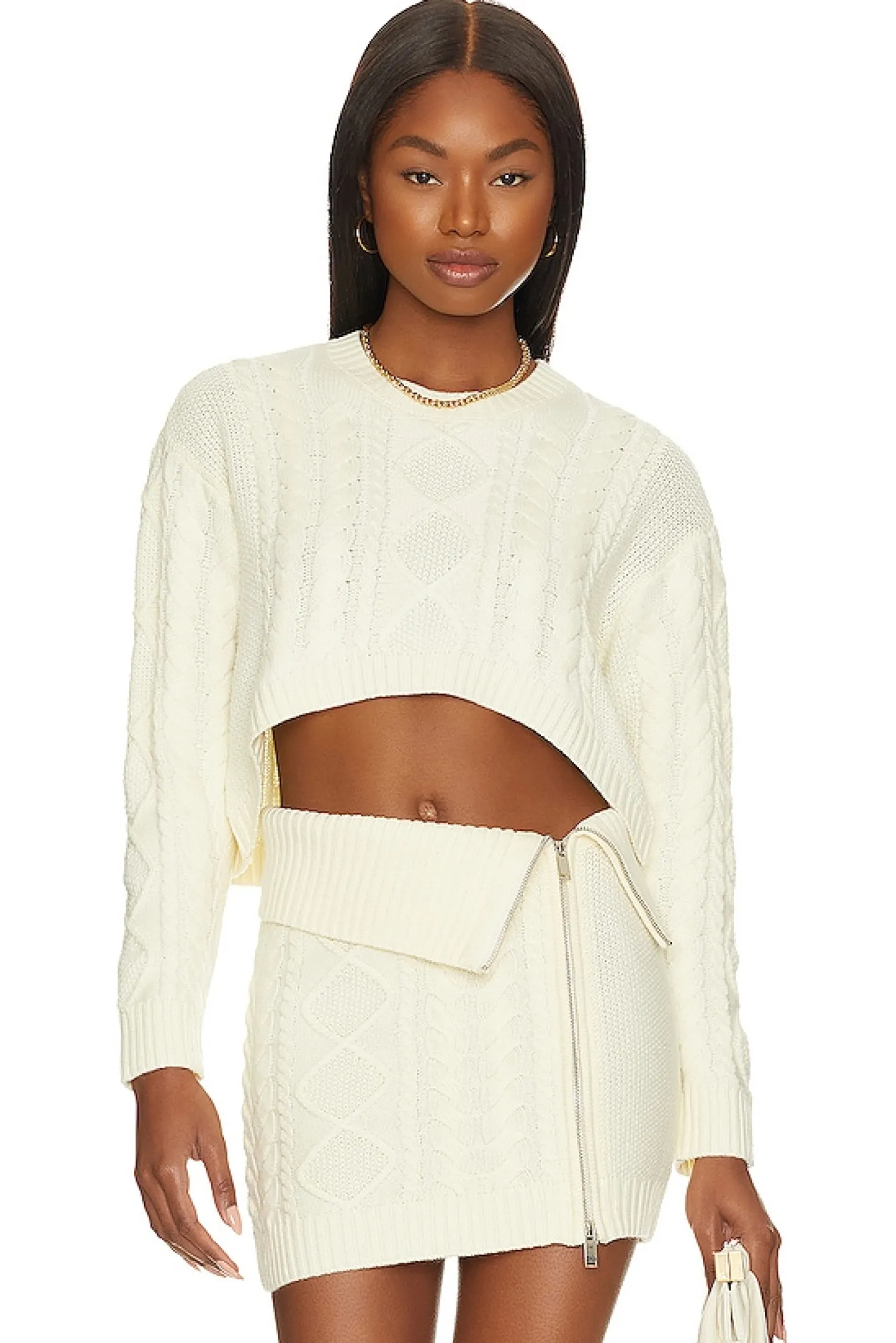 Women Camila Coelho Matching Sets>Carmen Cropped Cable Crew