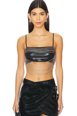 Women WeWoreWhat Matching Sets>Chain Bandana Top