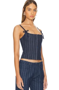 Women LIONESS Matching Sets>Charismatic Denim Corset