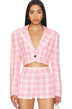 Women MSGM Jackets & Coats>Check Blazer