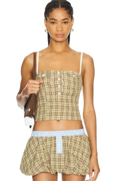 Women Jaded London Matching Sets>Checked Shirt Corset
