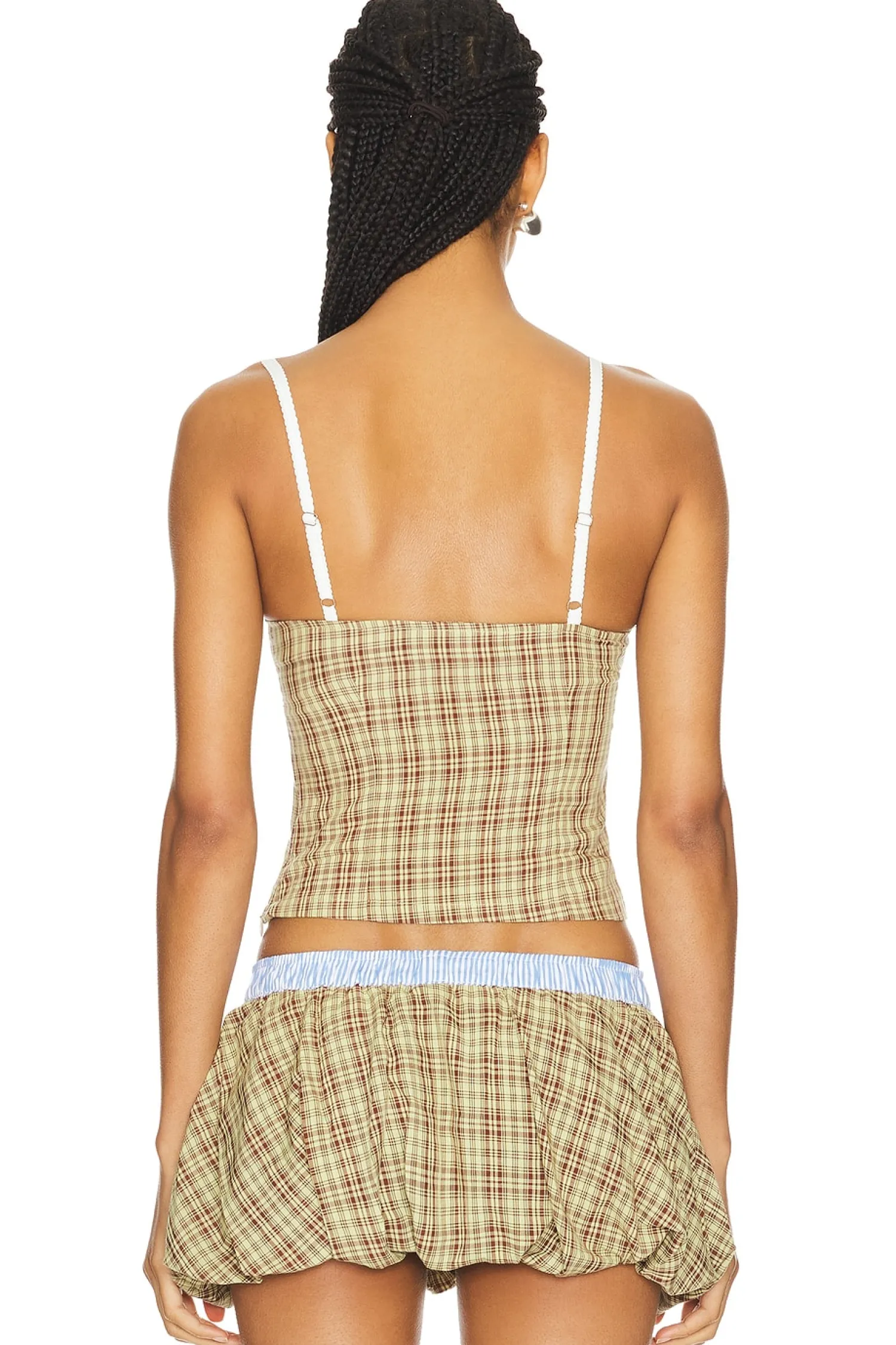 Women Jaded London Matching Sets>Checked Shirt Corset