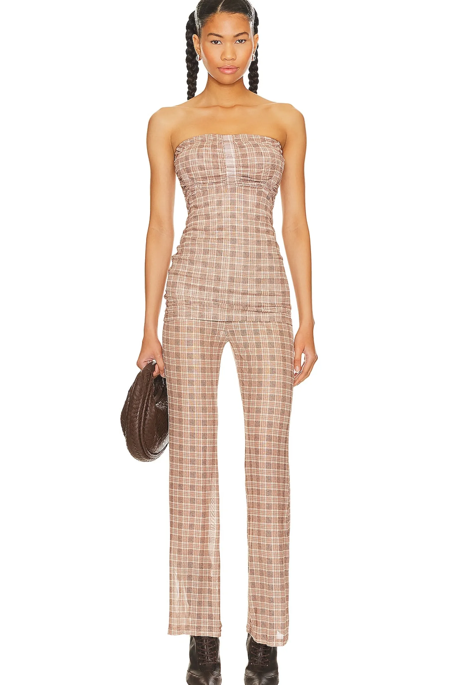 Women superdown Jumpsuits>Checkered Set
