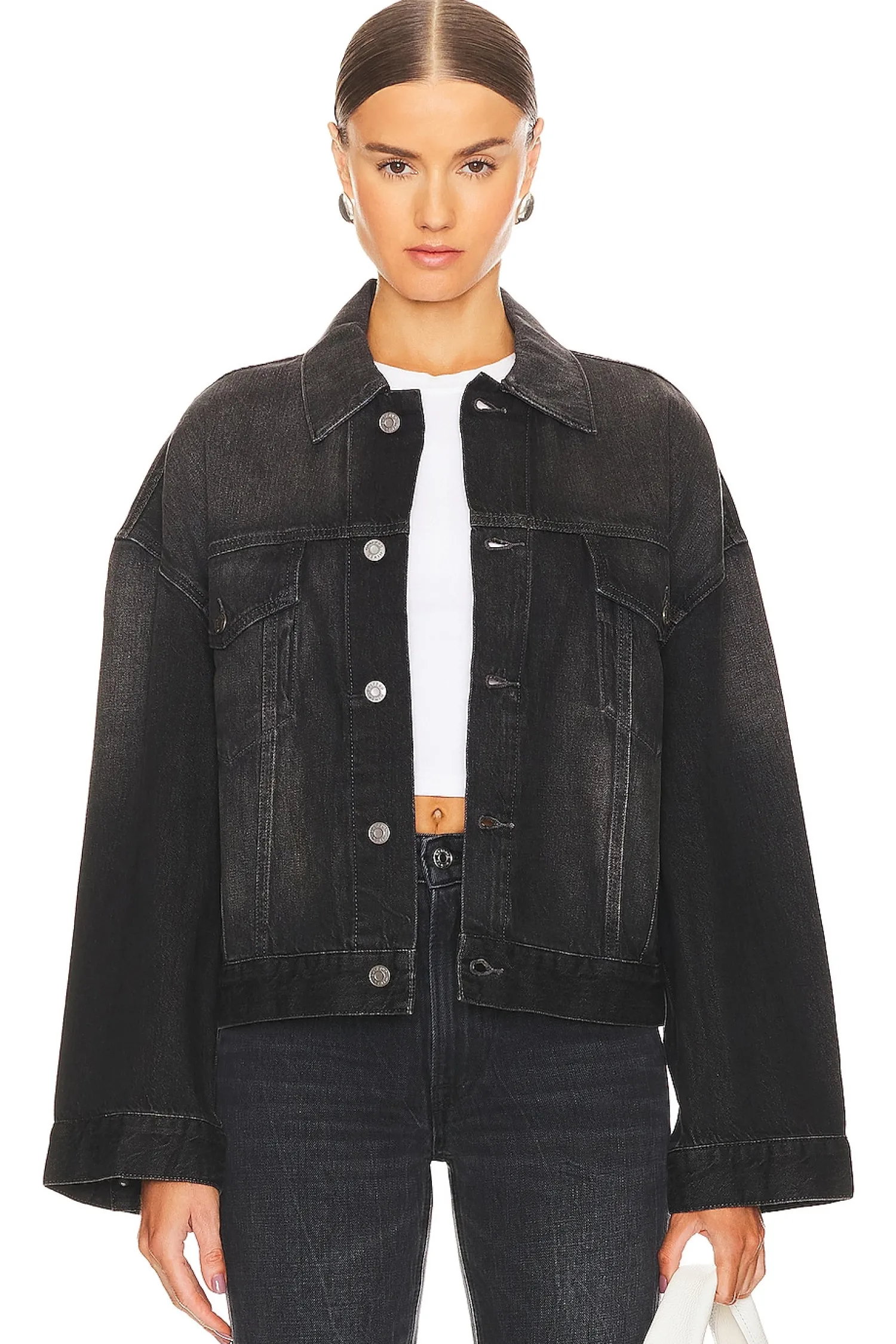Women GRLFRND Jackets & Coats>Christi Oversized Denim Jacket