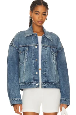Women GRLFRND Jackets & Coats>Christi Oversized Denim Jacket
