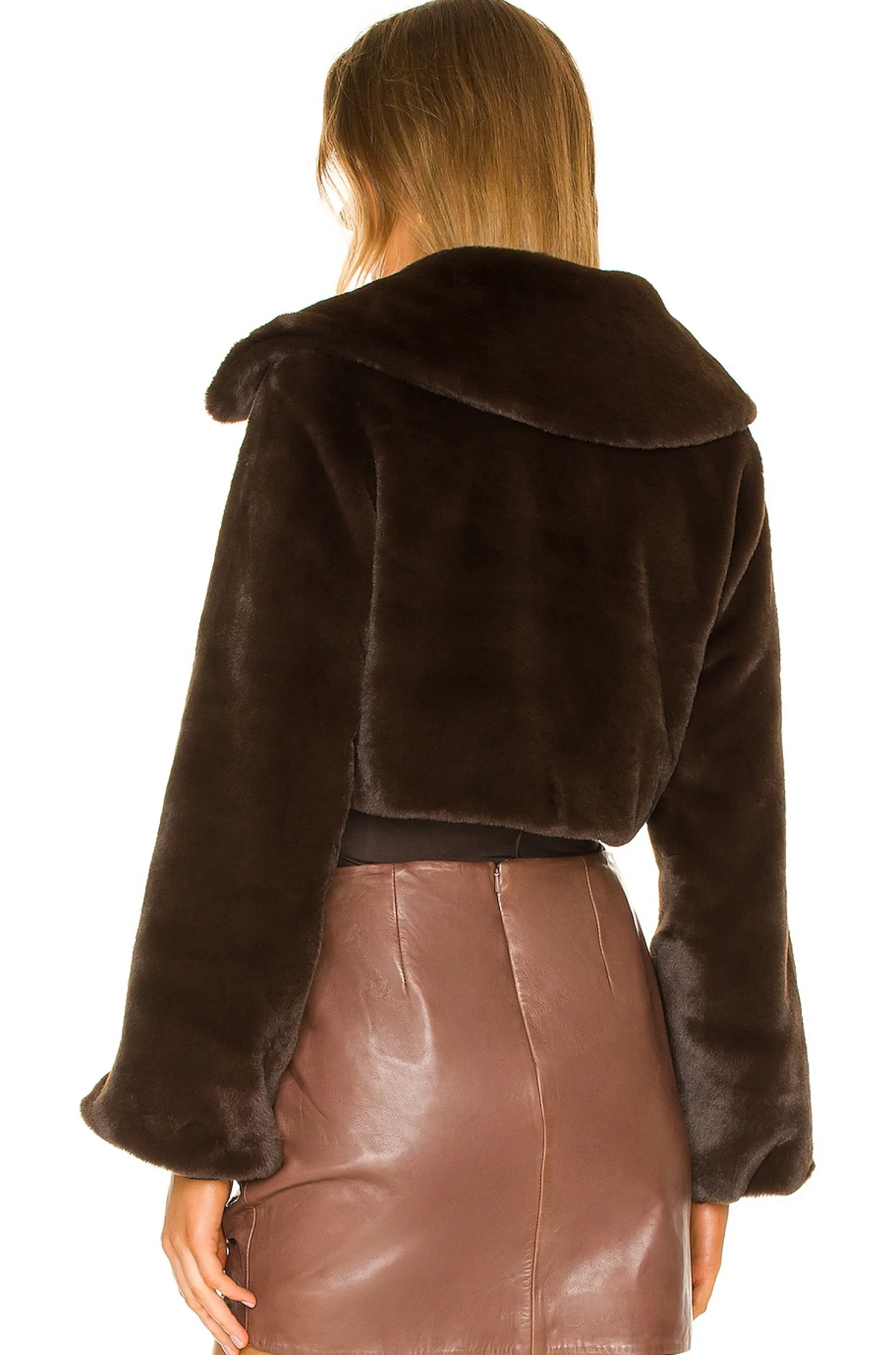 Women Camila Coelho Jackets & Coats>Cleobella Cropped Faux Fur Jacket