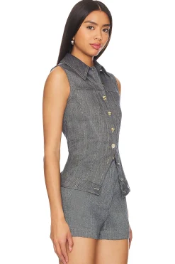 Women MATTHEW BRUCH Matching Sets|Jackets & Coats>Collared Button Down Vest