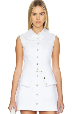 Women MATTHEW BRUCH Jackets & Coats>Collared Button Down Vest