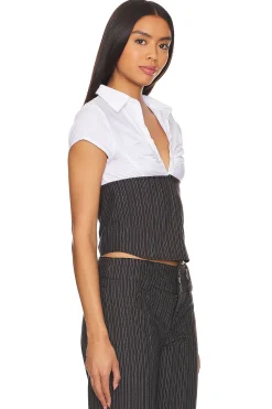 Women Jaded London Matching Sets>Corset Shirt