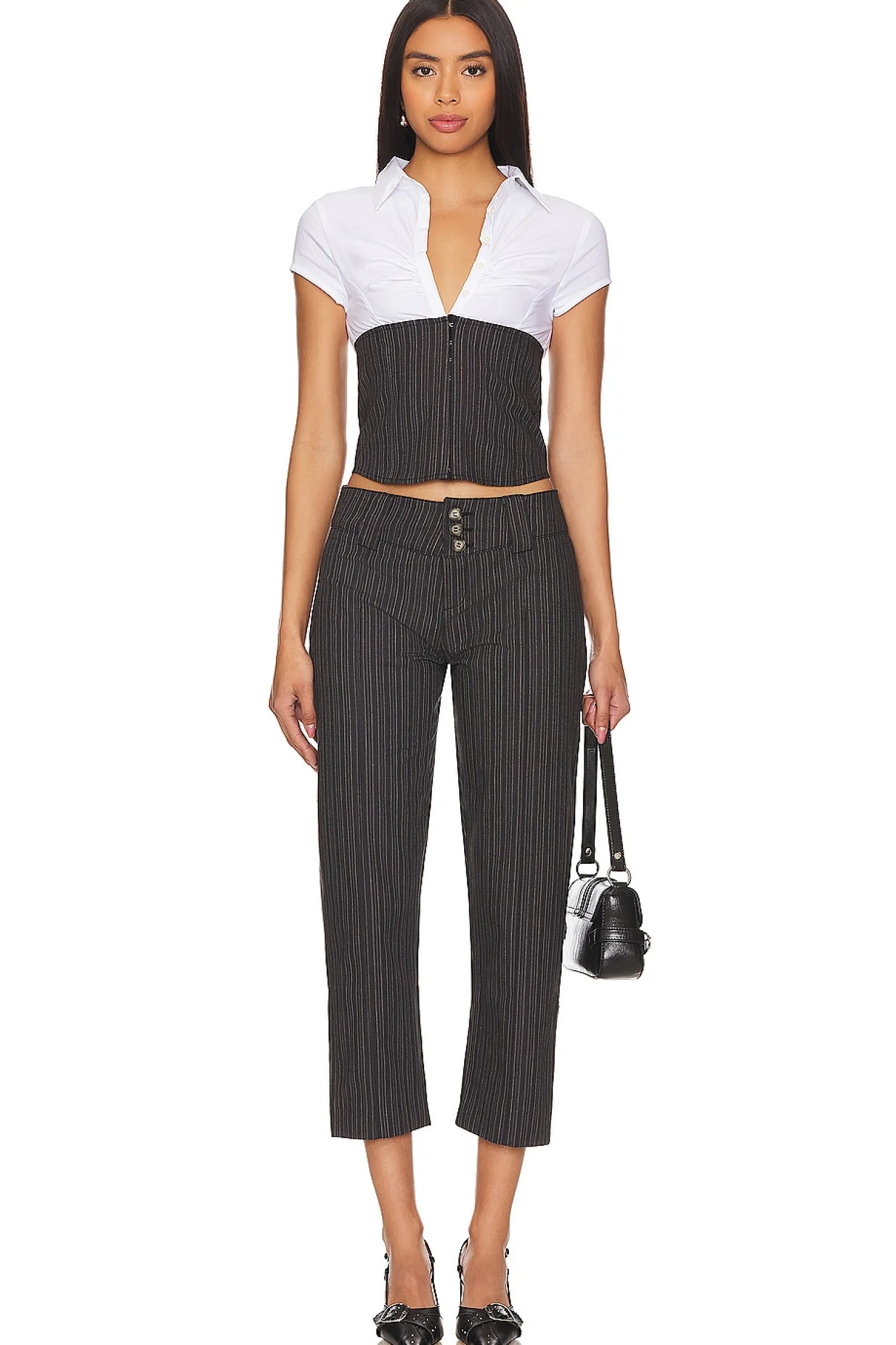 Women Jaded London Matching Sets>Corset Shirt