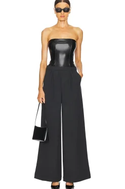 Women WeWoreWhat Jumpsuits>Corset Wide Leg Jumpsuit