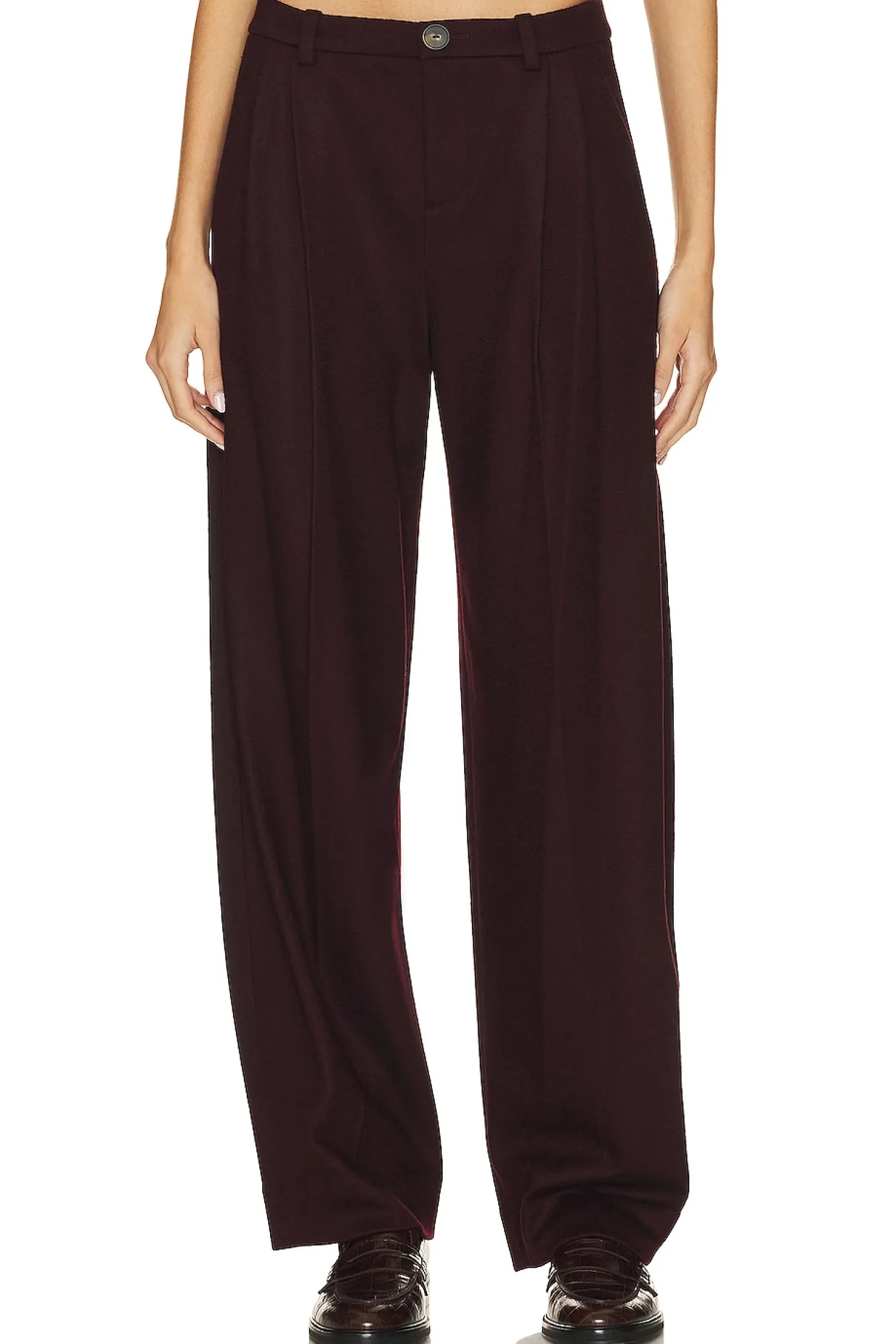 Women Vince Pants>Cozy Wool Pleat Front Pant