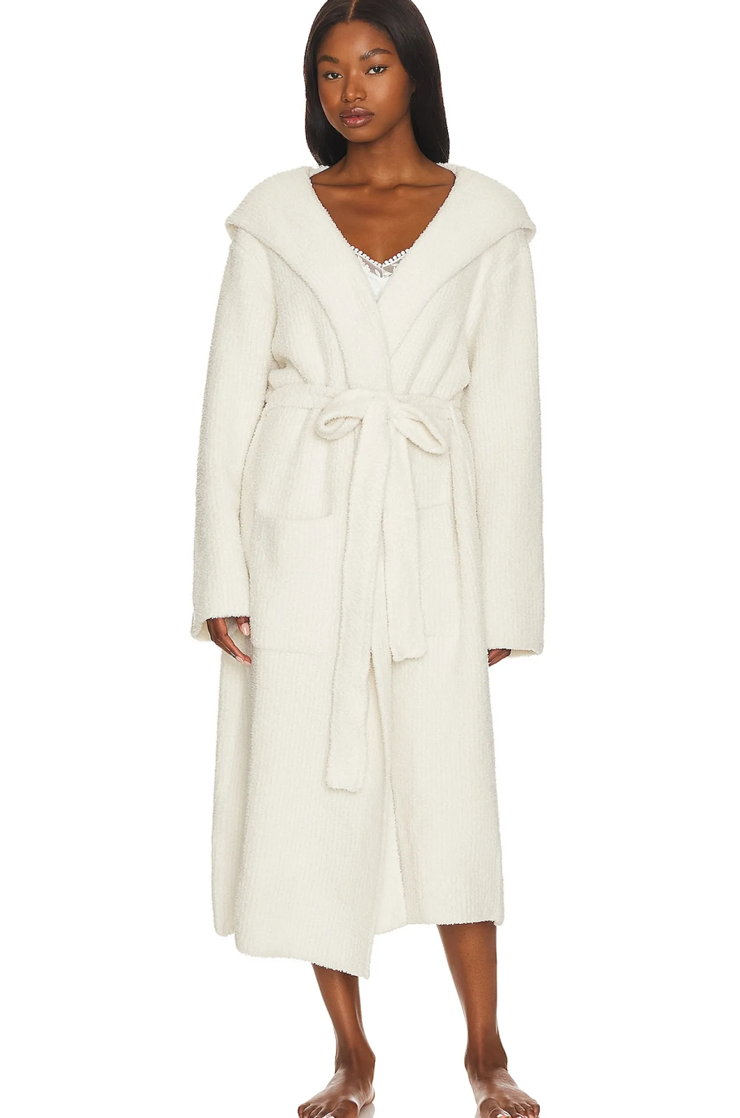 Women Barefoot Dreams Lingerie & Sleepwear>CozyChic Ribbed Hooded Robe