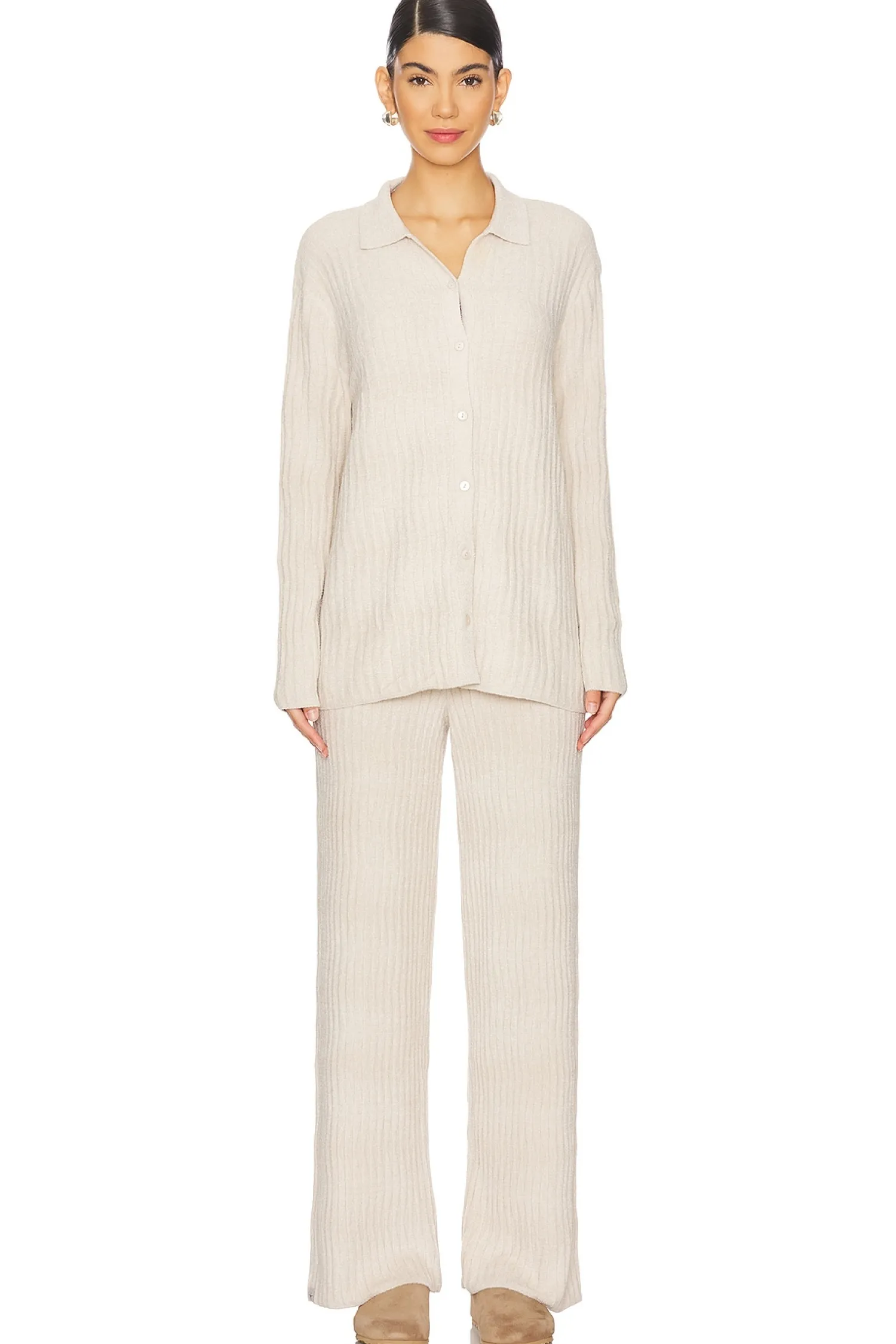 Women Barefoot Dreams Lingerie & Sleepwear>CozyChic Ultra Light Wave Shirt