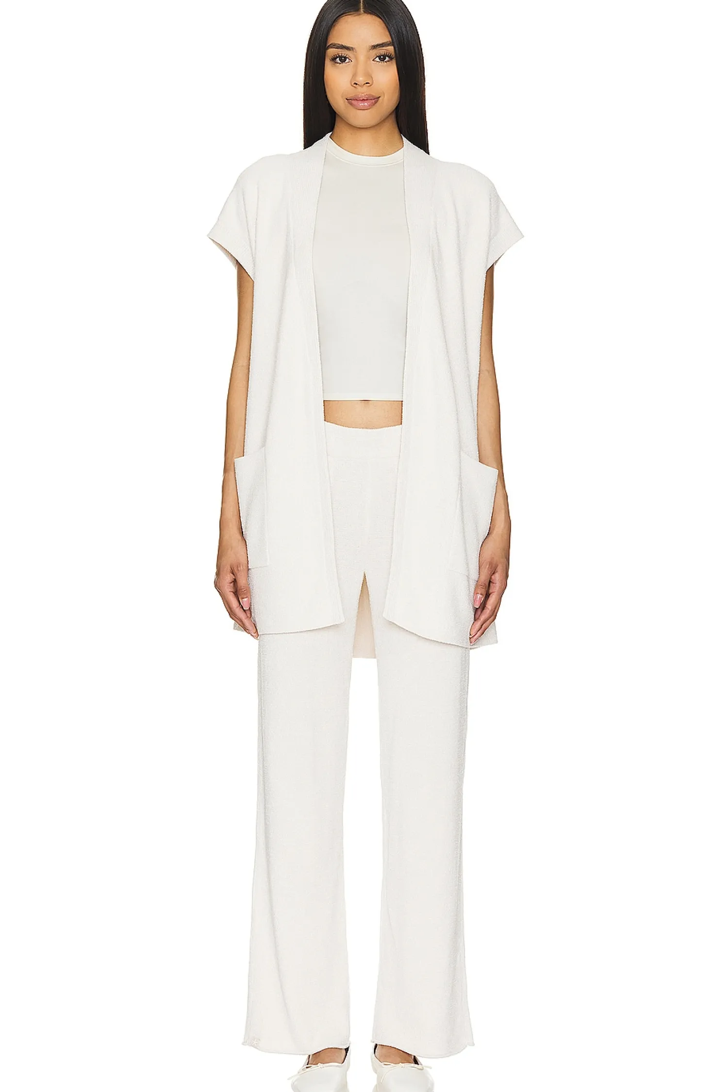 Women Barefoot Dreams Pants|Loungewear>CozyChic Ultra Lite Wide Leg Rolled Hem Pant