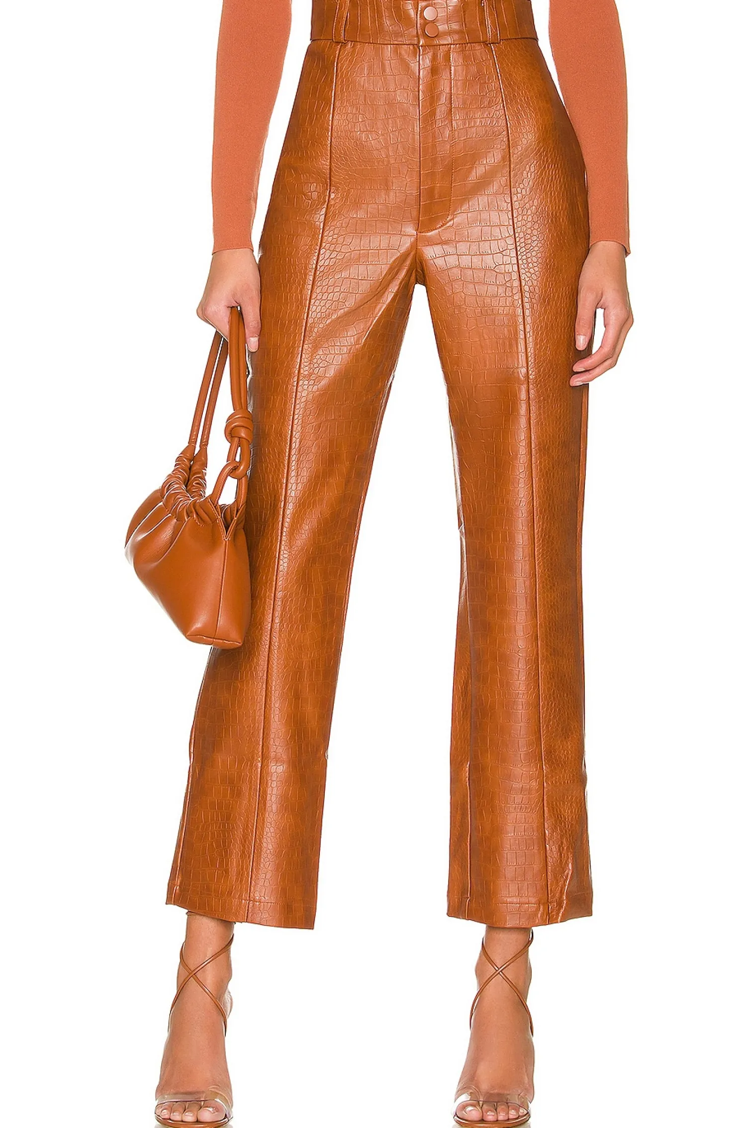 Women Bardot Pants>Croc Faux Leather Pant